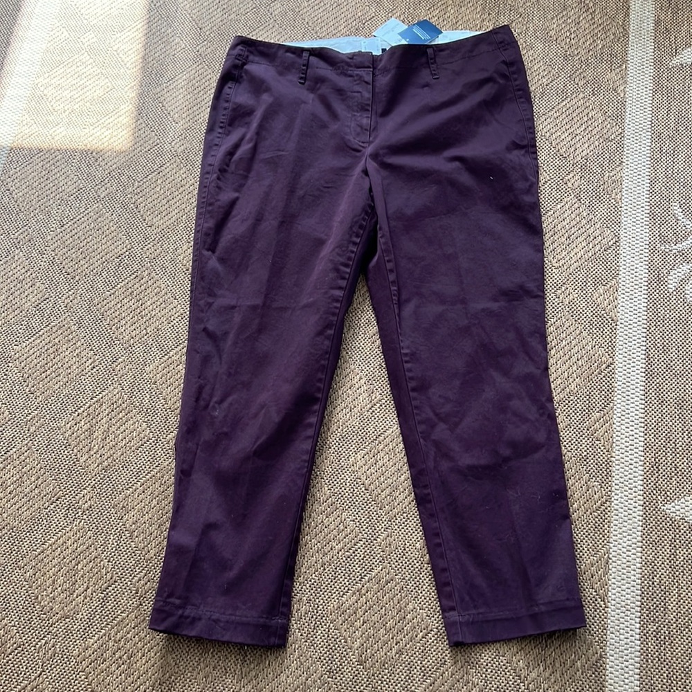 Lands End Women’s Regular Original Chino Slim ankle size 18 NWT